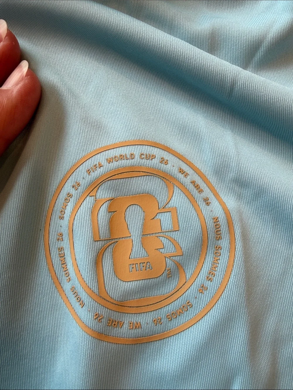 New Argentina Men's Light Blue Performance Tee by Adidas